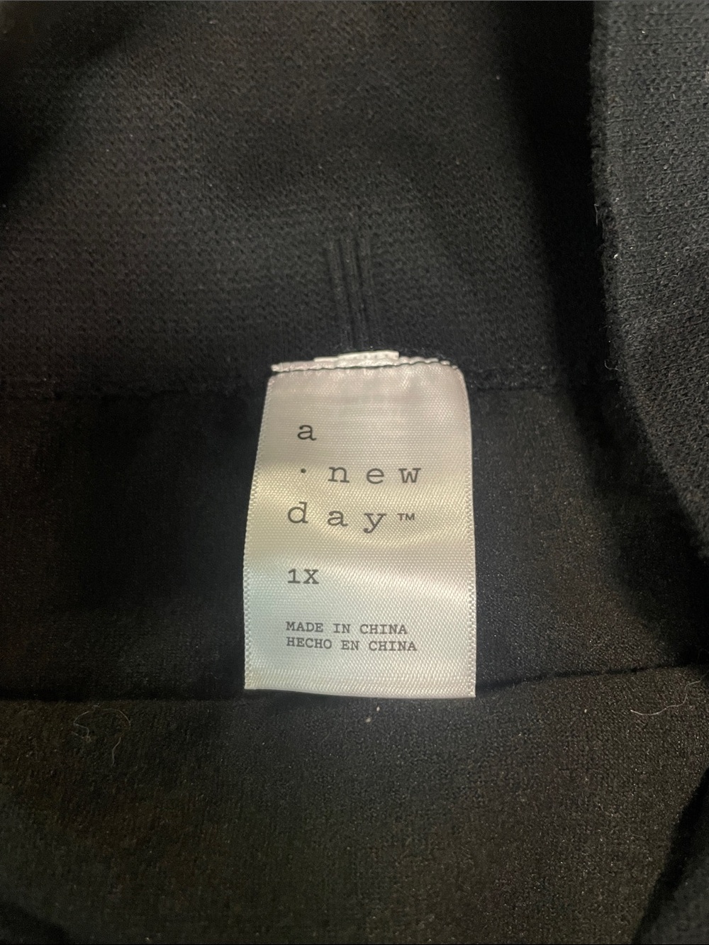 a new day Black Brushed High-Waist Leggings Woman’s 1X | NWOT - Picture 3 of 4